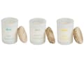 Miniatyrbilde 1 av 5: Sett med 3 duftlys Hav Bergamott Fresh linen 100% soyavoks Bomullsveke Glass Frisk og naturlig duft Stearinlys Dekorasjon