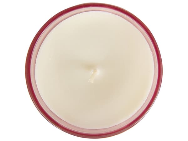 Sett med 3 duftlys Rose Persimon Sitronmelisse 100% soyavoks Bomullsveke Glass Frisk duft av blomster og urter Stearinlys Dekorasjon