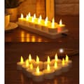 Miniatyrbild 2 av 4: Set med 12 LED elektriska ljus - Uppladdningsbart - Flimrande låga