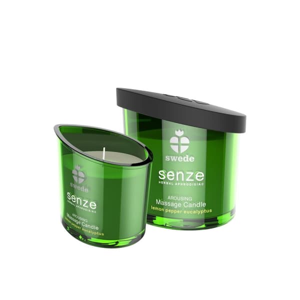 Senze Massage Lys Drillende Swede Arousing Eukalyptus Citron Peber 150 ml