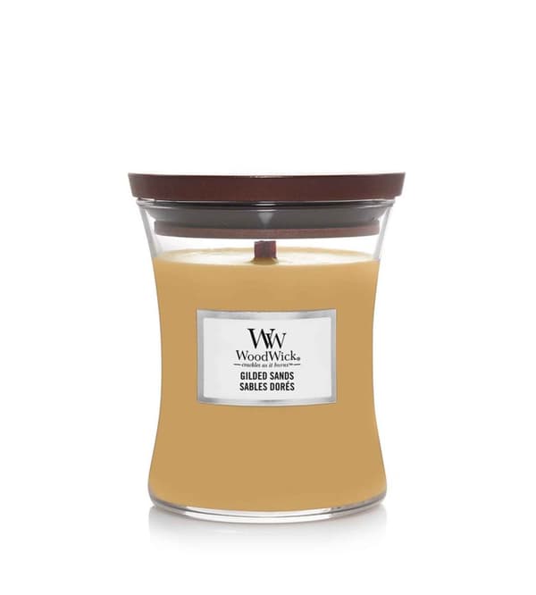 Woodwick Gilded Sands Scented Candle With Wooden Wick 275g