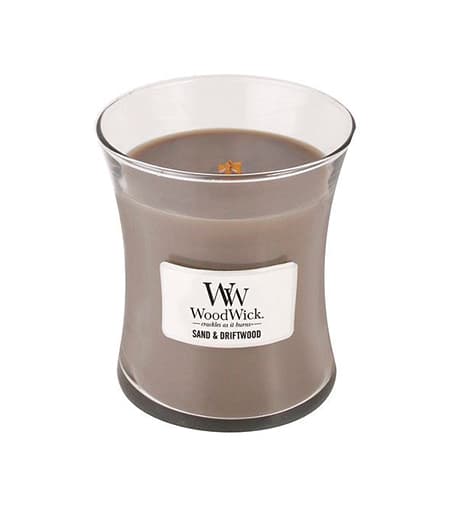 WoodWick Sand & Driftwood scented candle with wooden wick 275 g