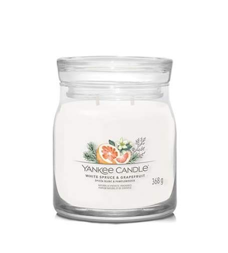 Yankee Candle White Spruce & Grapefruit signature medium candle 368 g