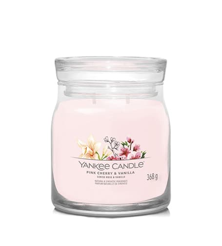 Yankee Candle Pink Cherry & Vanilla signature medium candle 368 g