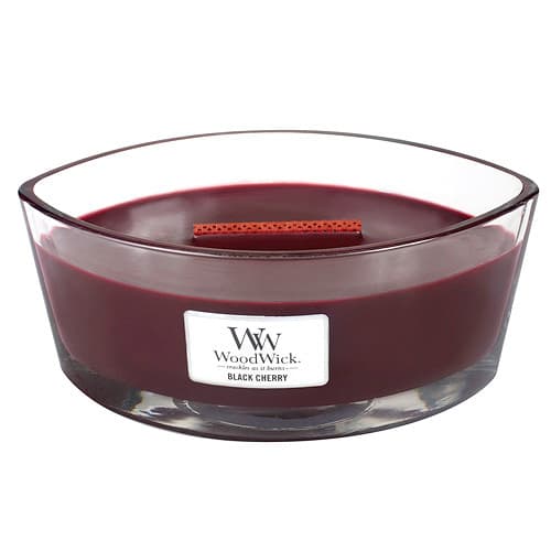 WoodWick Black Cherry scented candle with wooden wick 453.6 g