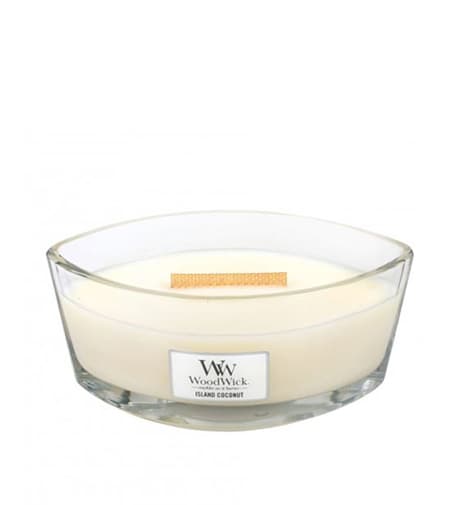 WoodWick Island Coconut scented candle with wooden wick 453.6 g