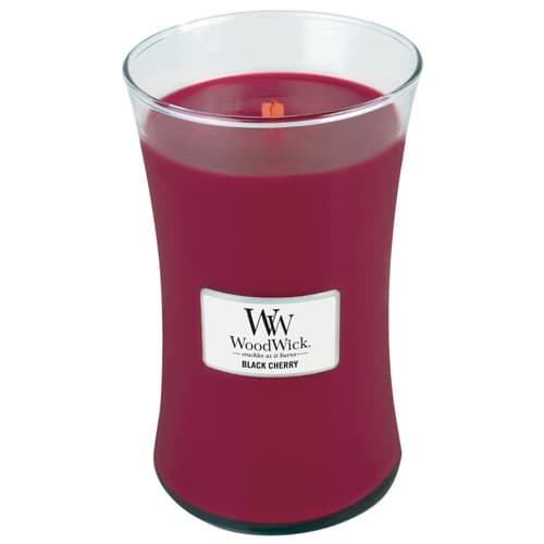 WoodWick Black Cherry scented candle with wooden wick 609.5 g