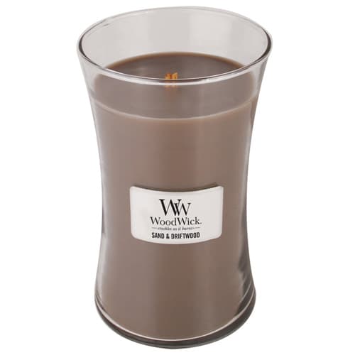WoodWick Sand & Driftwood scented candle with wooden wick 609.5 g
