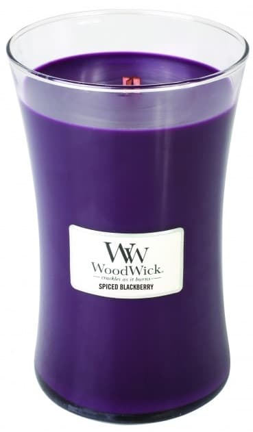 WoodWick Spiced Blackberry scented candle with wooden wick 609.5 g