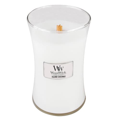 WoodWick Island Coconut scented candle with wooden wick 609.5 g