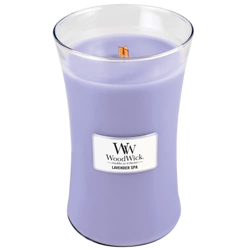 WoodWick Lavender Spa scented candle with wooden wick 609.5 g