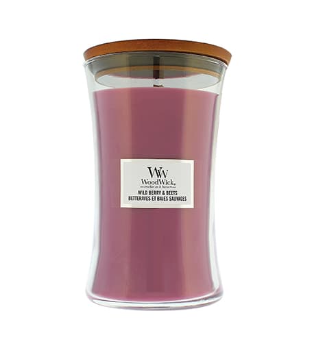 WoodWick Wild Berry & Beets scented candle with wooden wick 609.5 g