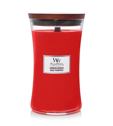 WoodWick Crimson Berries scented candle with wooden wick 609.5 g