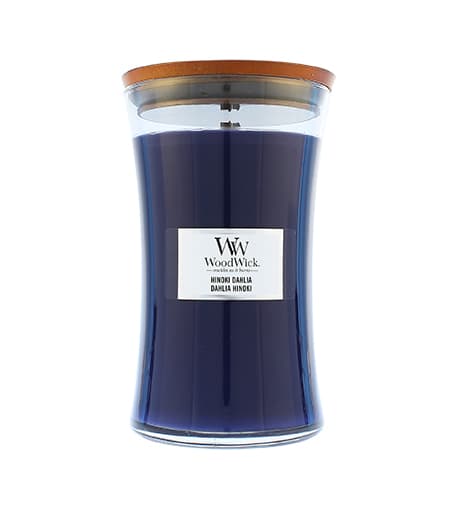 WoodWick Hinoki Dahlia scented candle with wooden wick 609 g