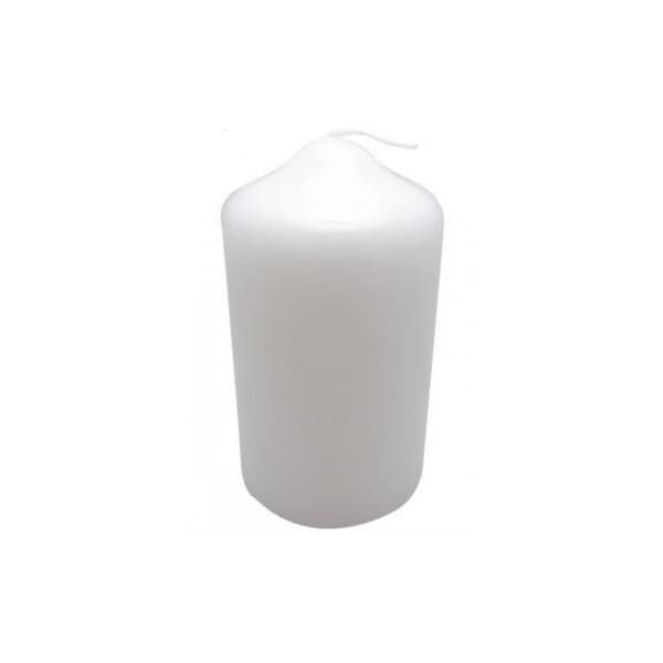 Cylindriskt vitt ljus 9 cm