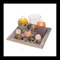 Miniatyrbild 2 av 4: Homania Centerpiece - Ljus &amp; Trädgård - Keramiska ljushållare - Vit, lila och grön