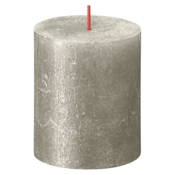 Bolsius Rustika pelarljus Shimmer 4 st 80x68 mm Champagne