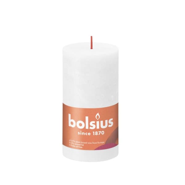 Bolsius lys 13x6,8 cm Hvid