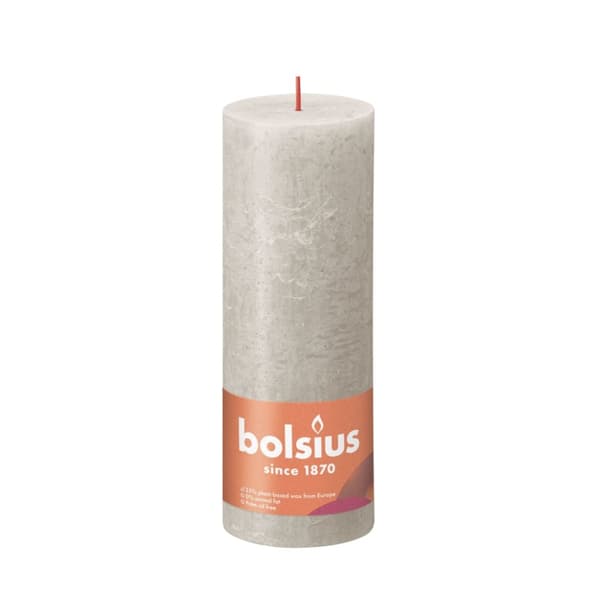 Bolsius lys 19x6,8 cm Sandgrå