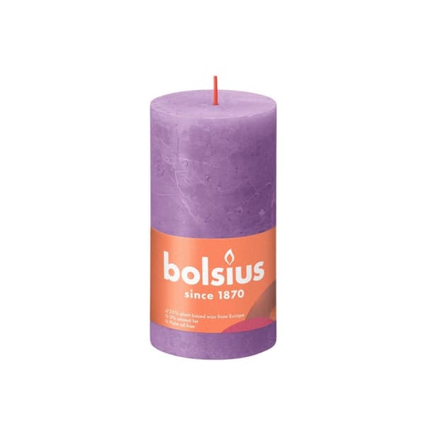 Bolsiusljus 13x6,8 cm Lila