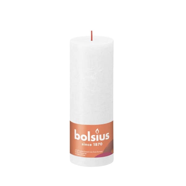 Bolsius lys 19x6,8 cm Hvid