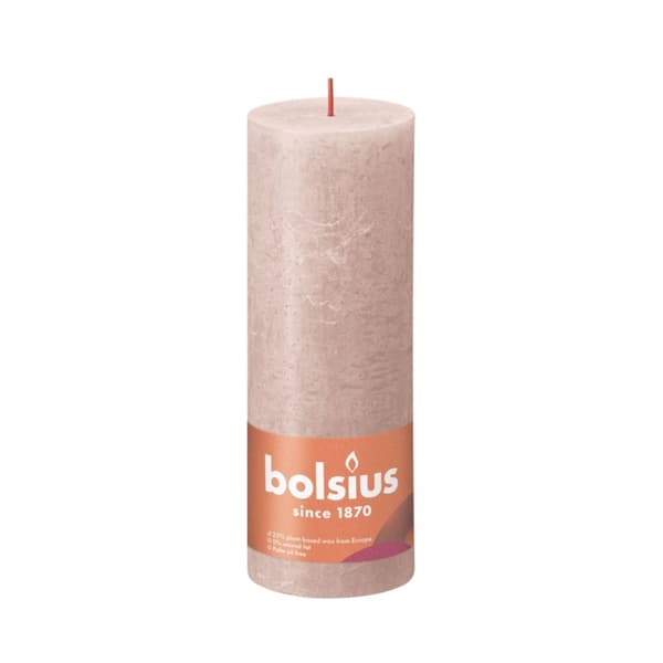 Bolsius lys 19x6,8 cm Misty Pink