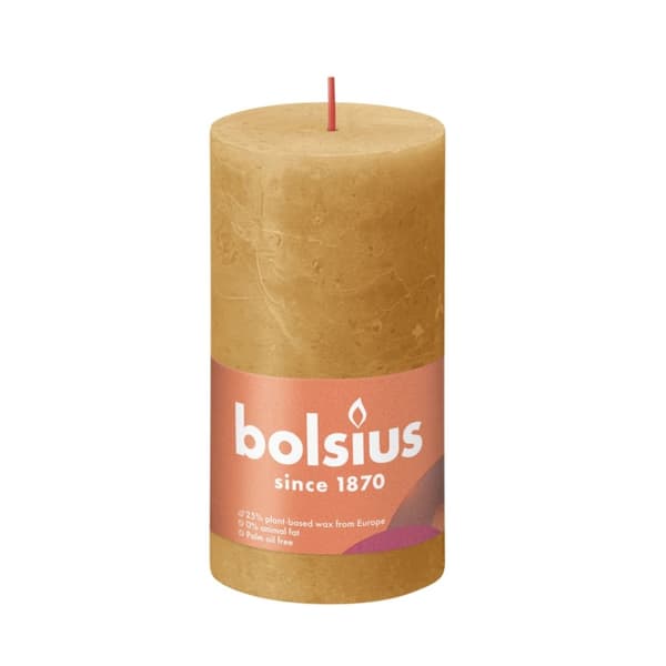 Bolsius lys 8x6,8 cm Honning Rustik