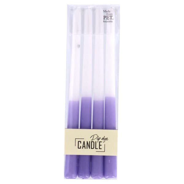 Dip Dye Candle Wax Lilac 30,5x2,2 cm 4 Stk