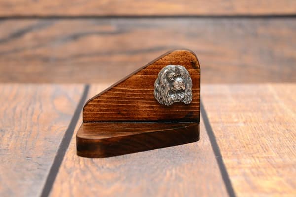 Cavalier King Charles Spaniel - träljusstake med hund, värmeljusställ, hundminnesmärke av Art-Dog