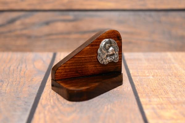 Cavalier King Charles Spaniel - träljusstake med hund, värmeljusställ, hundminnesmärke av Art-Dog