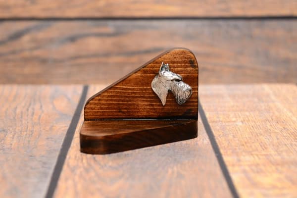 Scottish Terrier, Aberdeen Terrier - träljusstake med hund, värmeljusställ, hundminnesmärke av Art-Dog