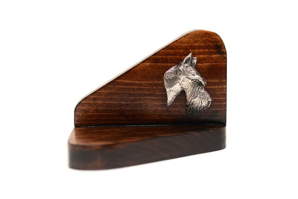 Scottish Terrier, Aberdeen Terrier - träljusstake med hund, värmeljusställ, hundminnesmärke av Art-Dog