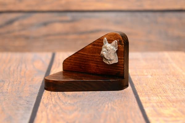 French Bulldog II - træstage med en hund, fyrfadslysstativ, hundemindesmærke af Art-Dog