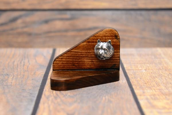 Norwich Terrier - träljusstake med hund, värmeljusställ, hundminnesmärke av Art-Dog