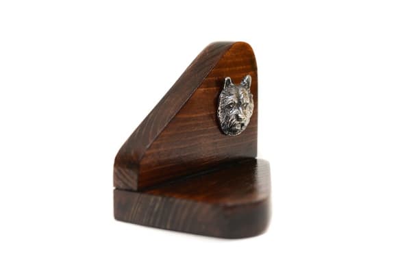 Norwich Terrier - träljusstake med hund, värmeljusställ, hundminnesmärke av Art-Dog