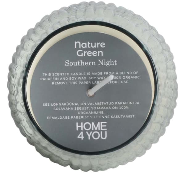 Tuoksukynttilä lasissa NATURE GREEN H10,8cm, Southern Night