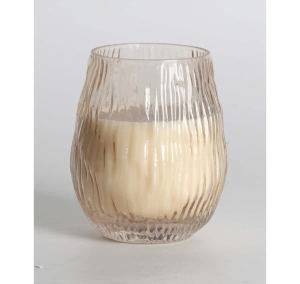 Doftljus i glas NATURE GREEN H10,8cm, French Pear & Freesia