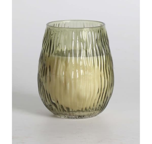 Doftljus i glas NATURE GREEN H10,8cm, Tranquil Summer