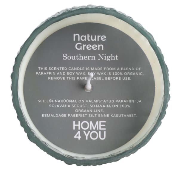 Duftlys i glas NATURE GREEN H13cm, Southern Night