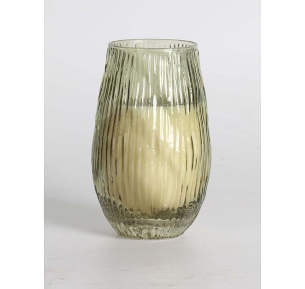 Duftlys i glas NATURE GREEN H13,5cm, Tranquil Summer