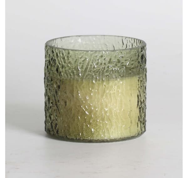 Duftlys i glas NATURE GREEN H9cm, Tranquil Summer