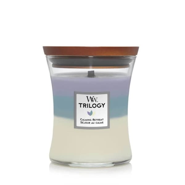Duftlys Woodwick Trilogy Medium Calming Retreat