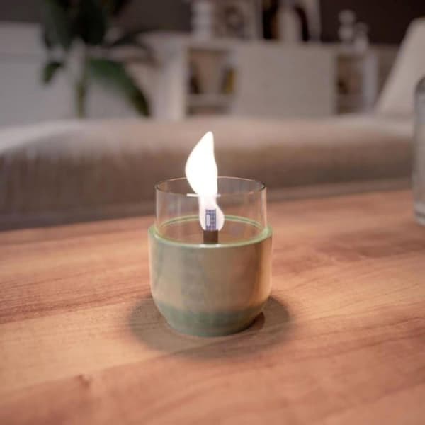 Laddningsbar bordslampa Violet 8 Reactive Glaze Green Tenderflame