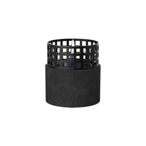 Svart utomhusbordslampa Signal Hill, uppladdningsbar med TenderFuel-vätska