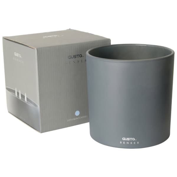 Gusta Duftlys Lotus 15 Brændetimer 15 cm Grå