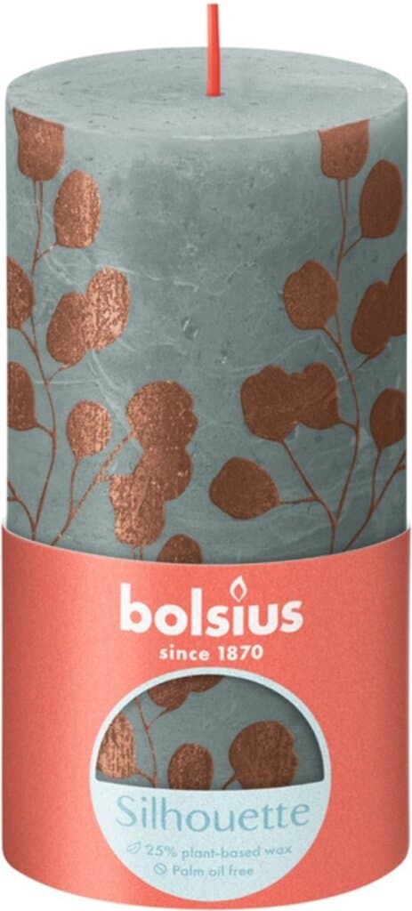 Bolsius Rustik stearinlys 130/68 Eucalyptus