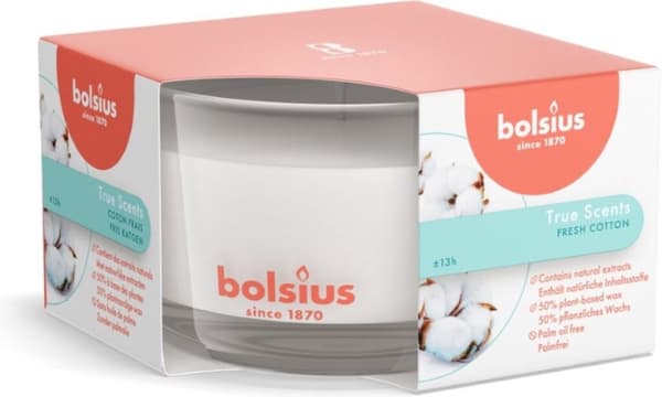 Bolsius Doftglas 50/80 TS fräsch bomull