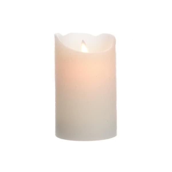 Bougie Led - GENERISK - Ø7,5x12,5cm - Vit färg - Varm vit ljus - Timer 6h