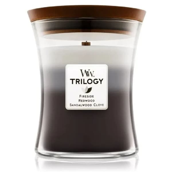 Duftlys Woodwick Trilogy Medium Warm Woods