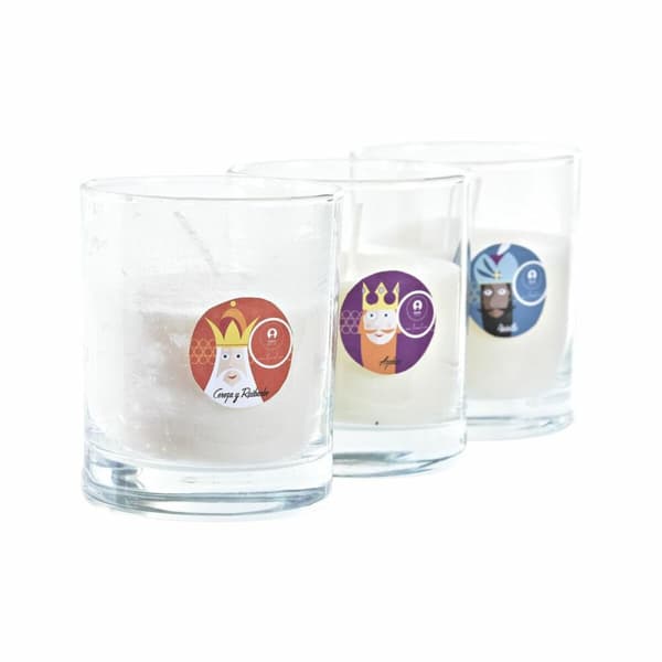 Stearinlys DKD Home Decor De Tre Kinger (8 x 8 x 9 cm) (3 enheter)